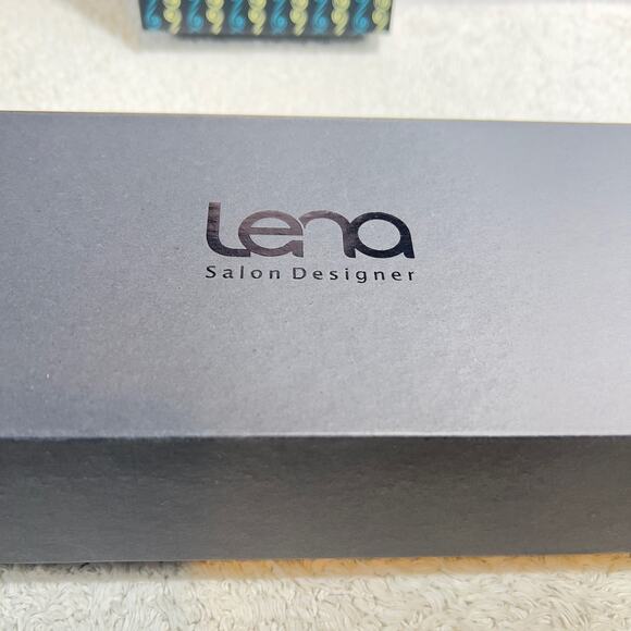 Lena Salon Designer Pro Flat Iron LN-66B New Gift Box Travel Bag Glittery Black - Picture 13 of 16